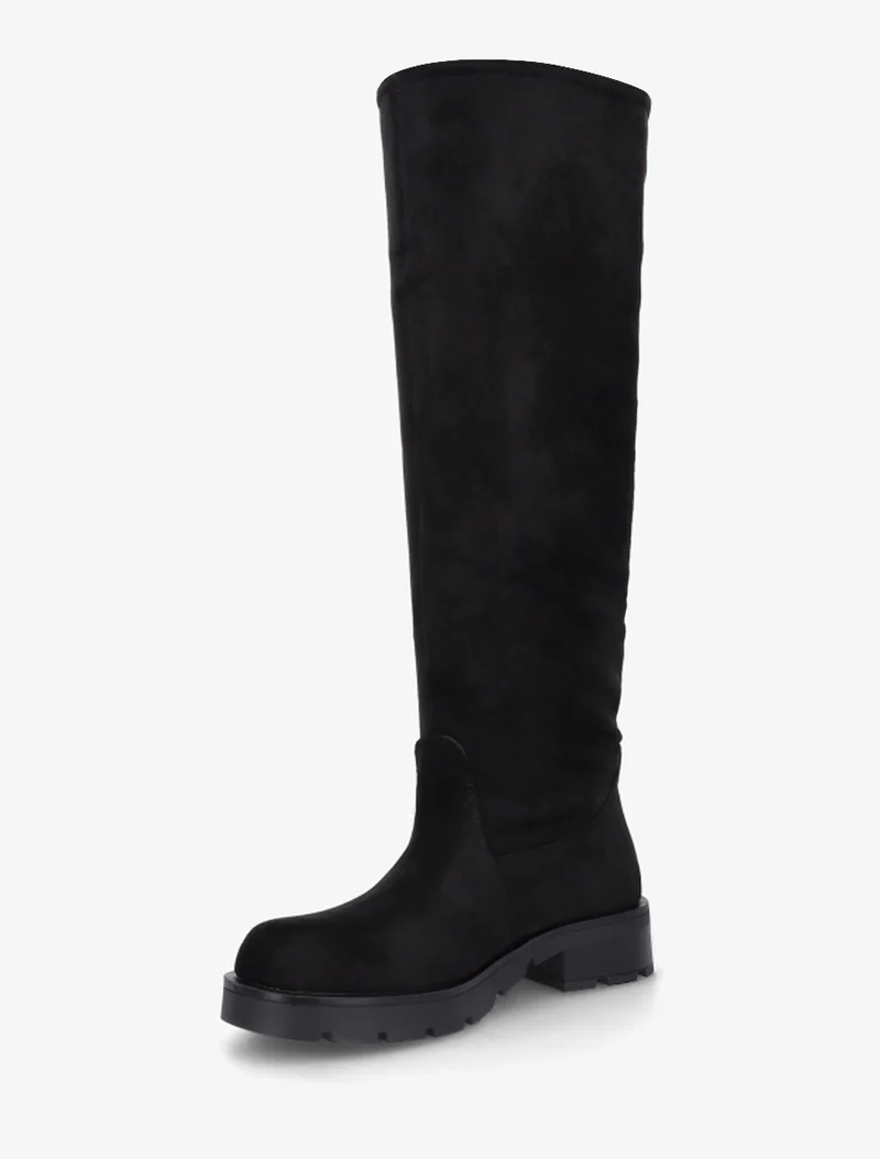 Bottes en suédine unies - Noir