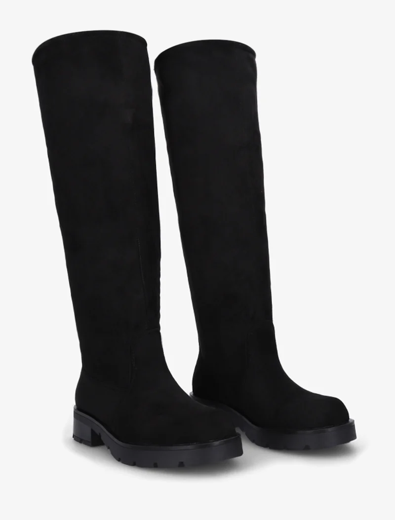 Bottes en suédine unies - Noir