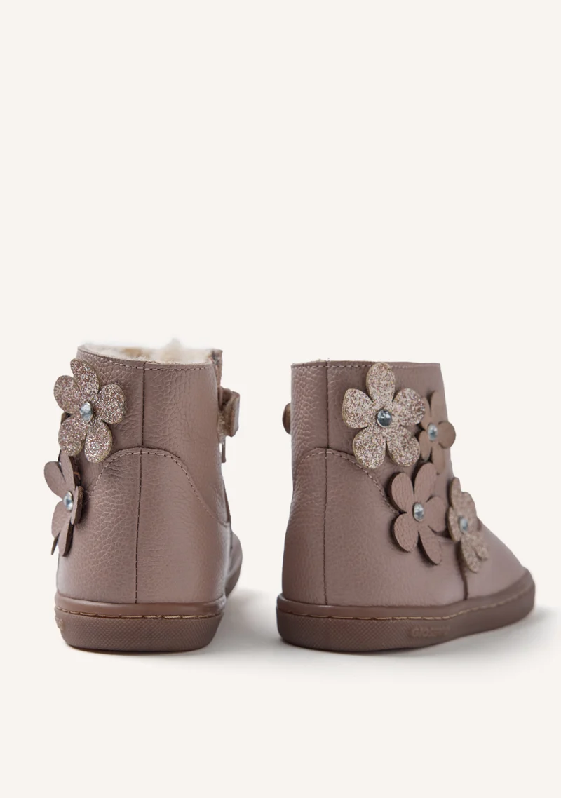 GIOSEPPO BAREFOOT - LEATHER BOOTS FLOWER PEQUOT