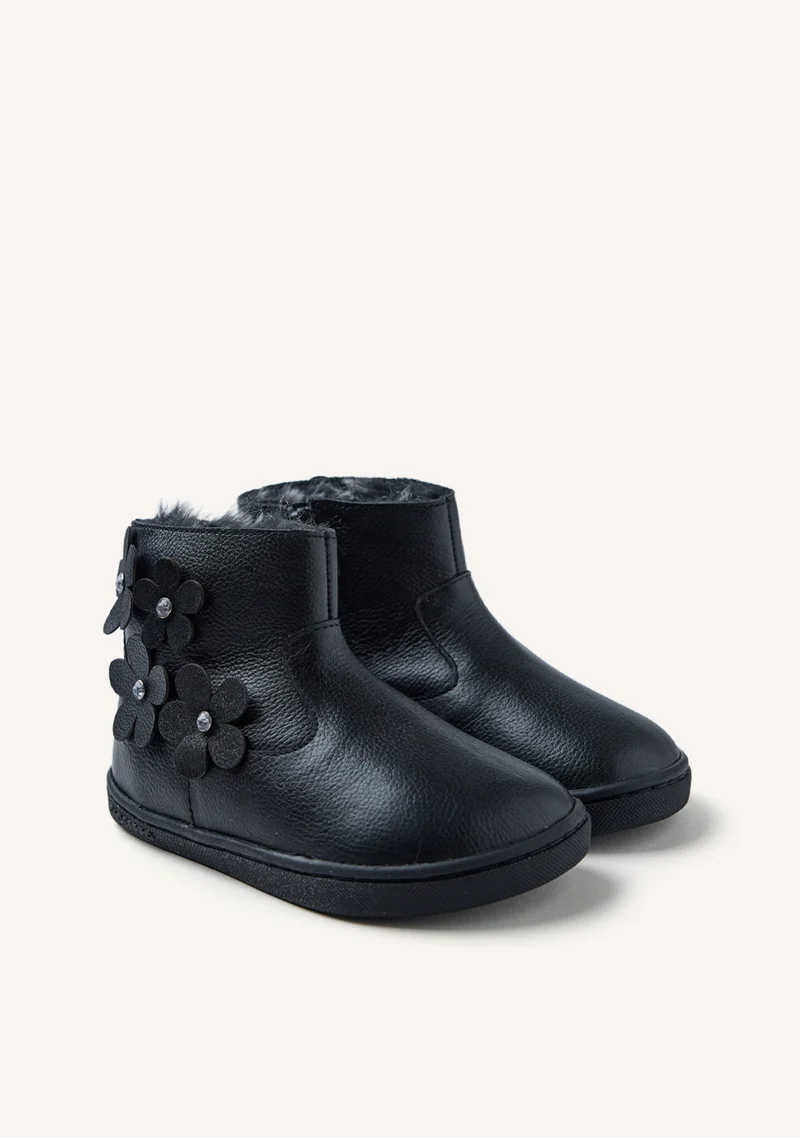 GIOSEPPO BAREFOOT - LEATHER BOOTS FLOWER PEQUOT