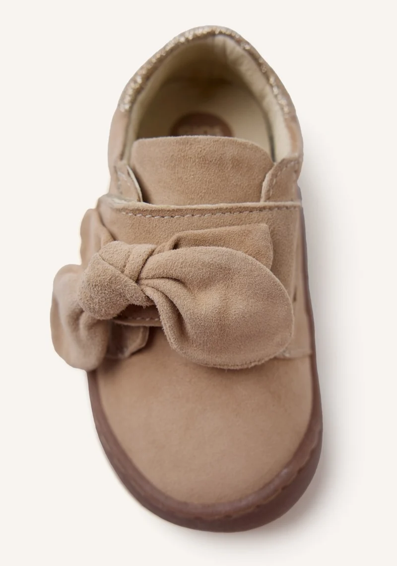 GIOSEPPO BAREFOOT - LEATHER SNEAKERS BOW GENOLA