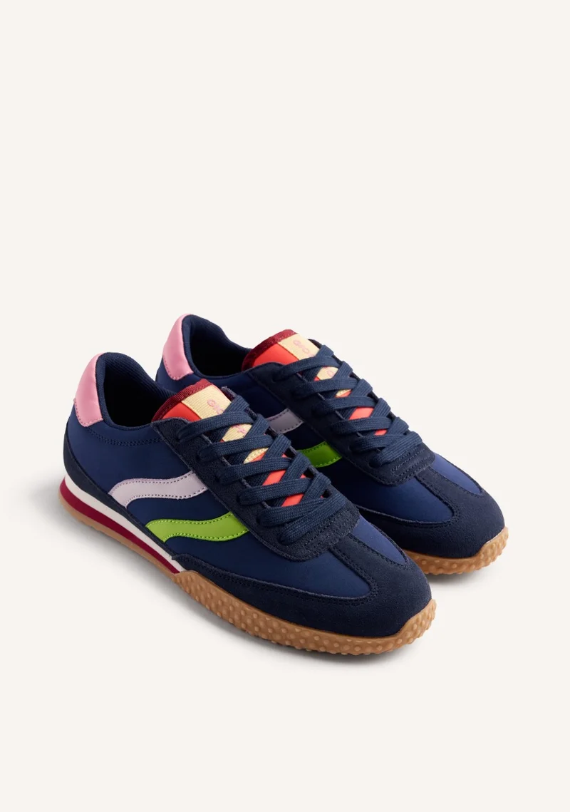 LEATHER AND NYLON SNEAKERS CONGER