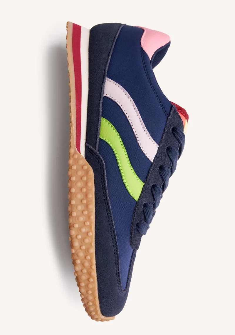 LEATHER AND NYLON SNEAKERS CONGER