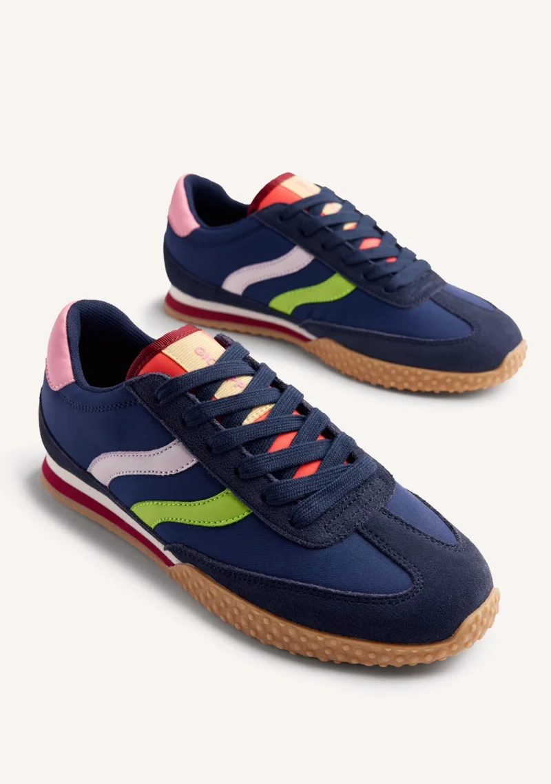 LEATHER AND NYLON SNEAKERS CONGER