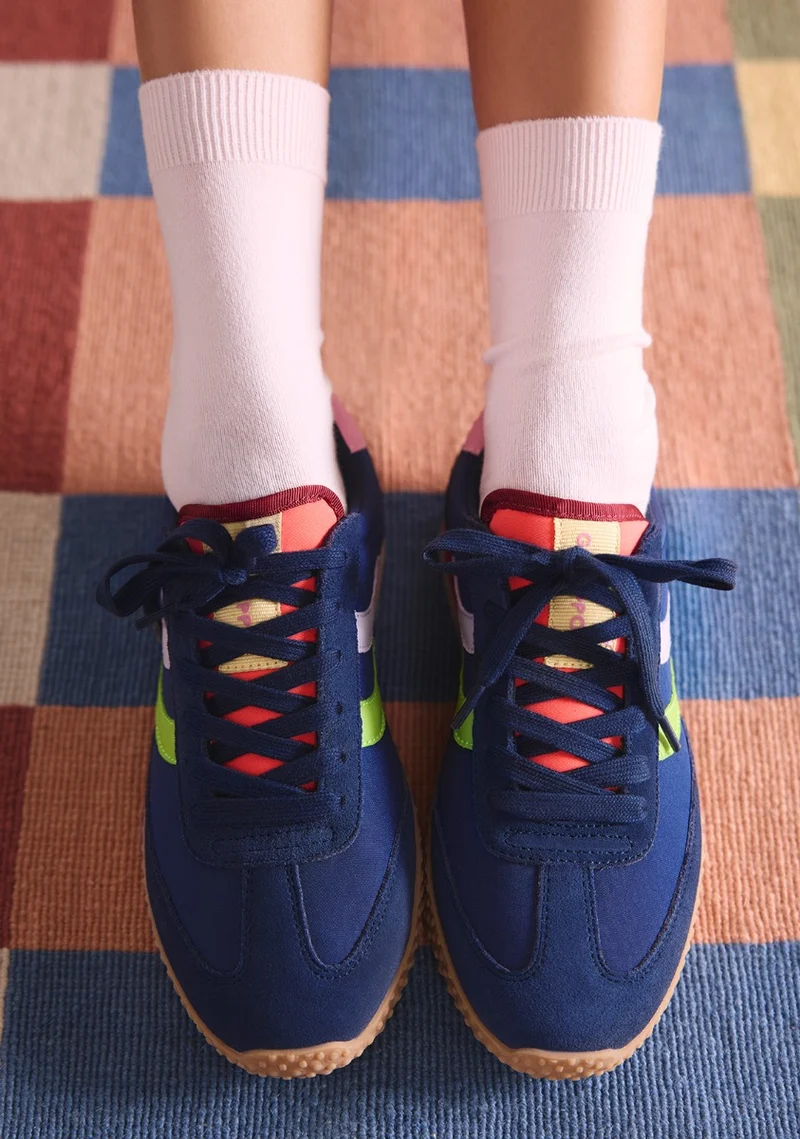 LEATHER AND NYLON SNEAKERS CONGER