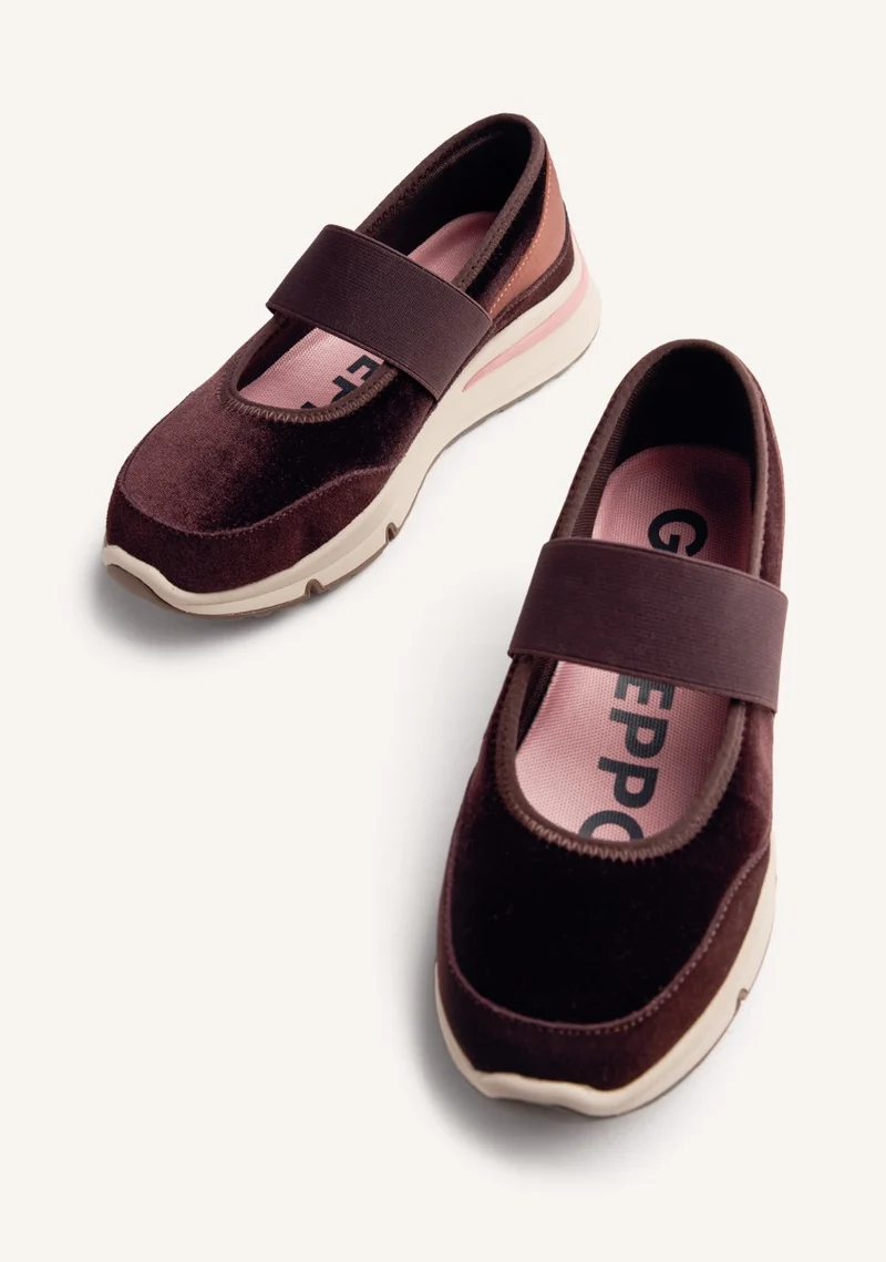 VELVET OPEN SNEAKERS MECOSTA