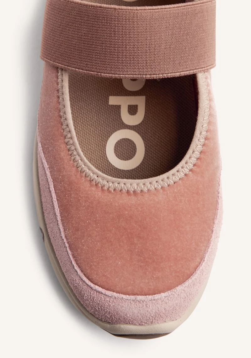 VELVET OPEN SNEAKERS MECOSTA