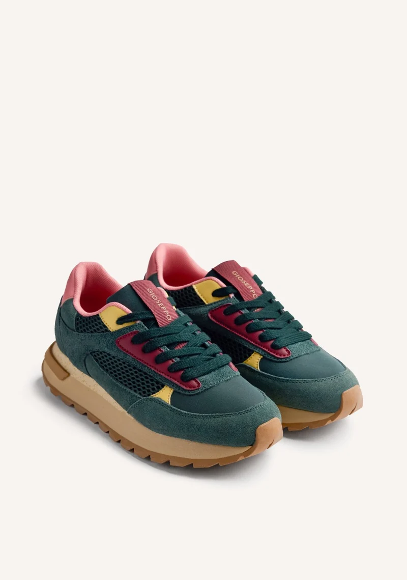 LEATHER AND MESH SNEAKERS ZEMPLE