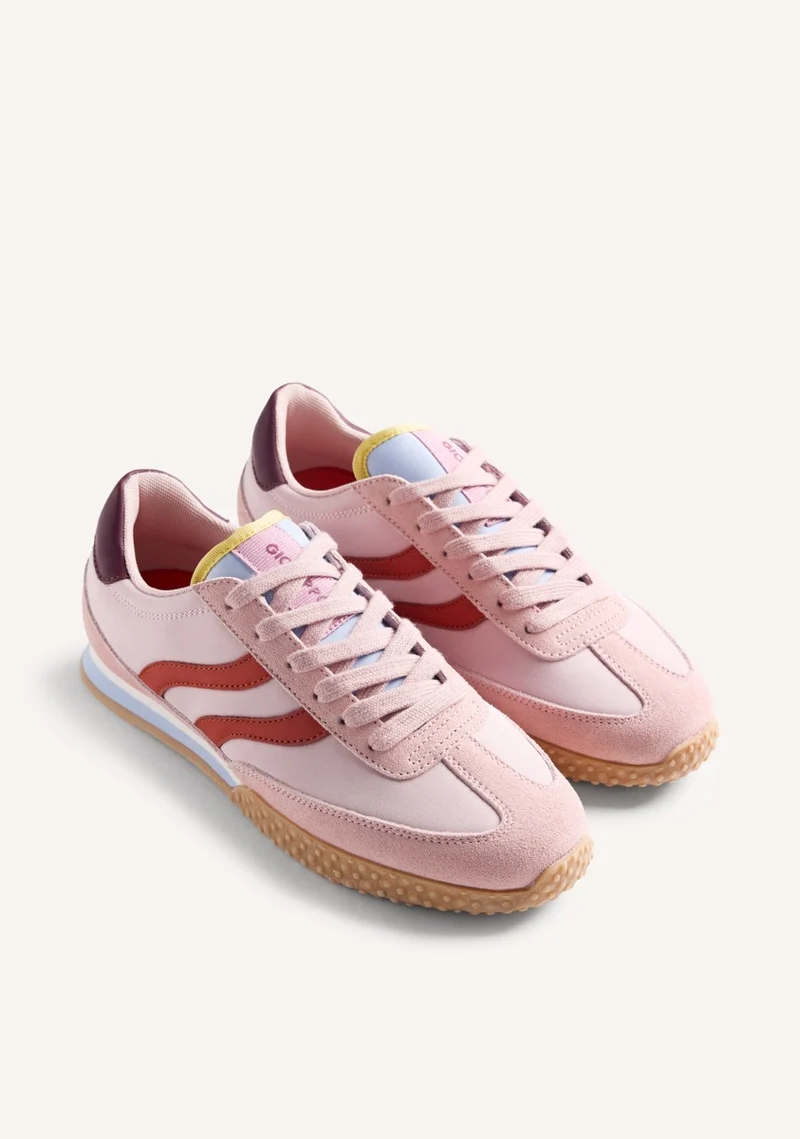 LEATHER AND NYLON SNEAKERS CONGER