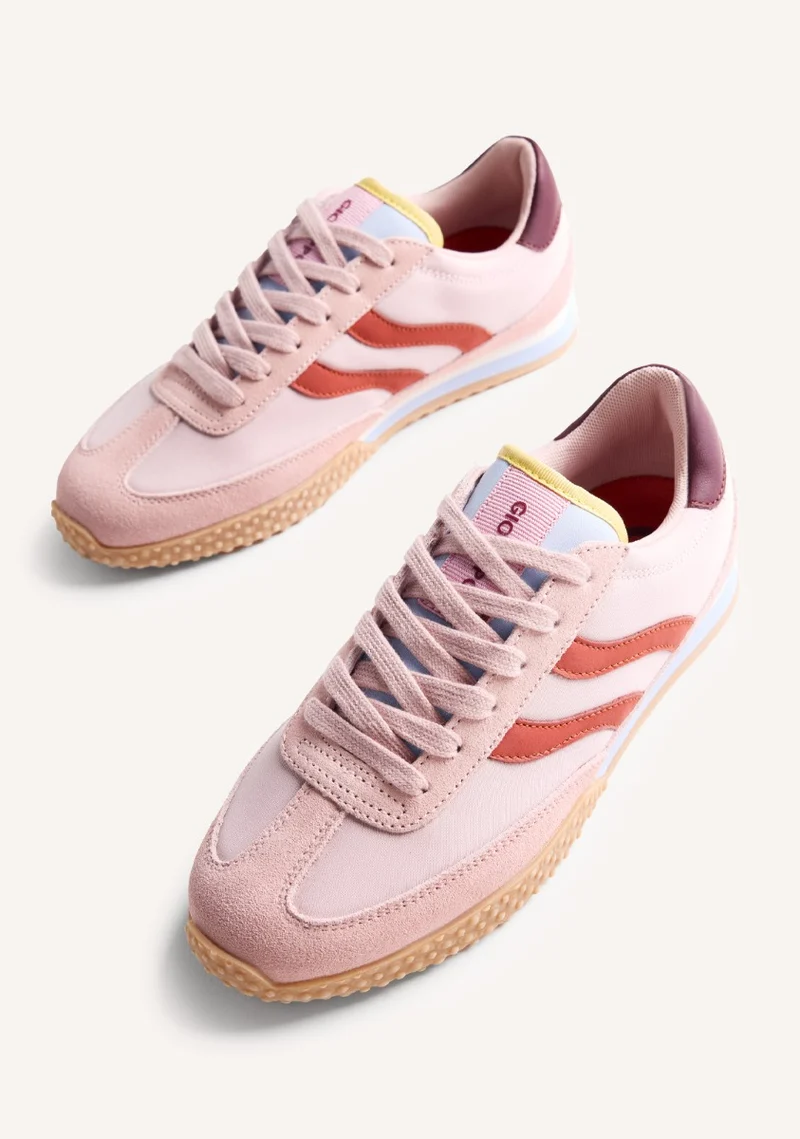 LEATHER AND NYLON SNEAKERS CONGER