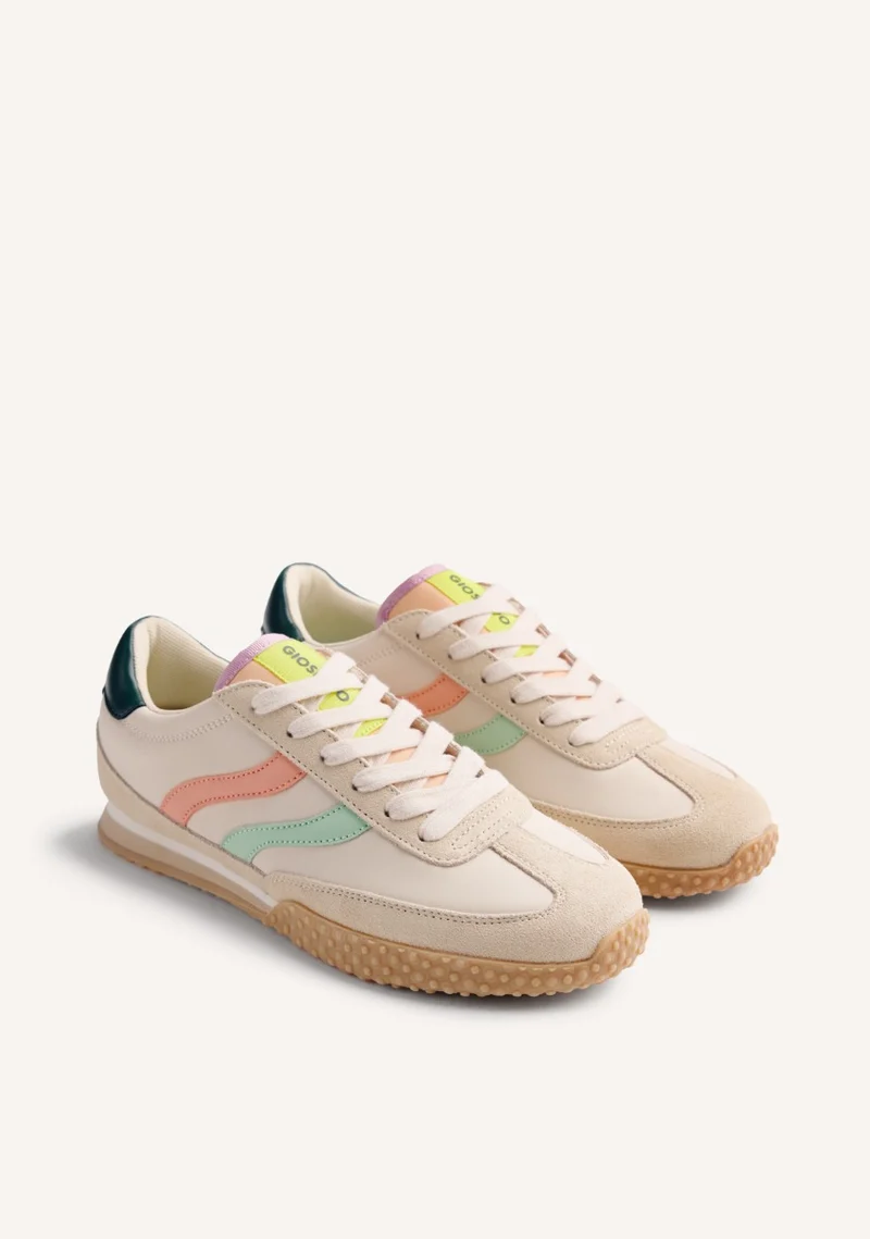 LEATHER AND NYLON SNEAKERS CONGER