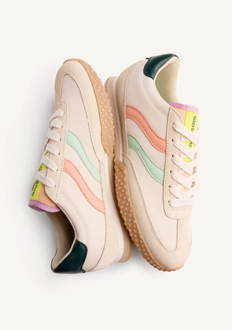 LEATHER AND NYLON SNEAKERS CONGER