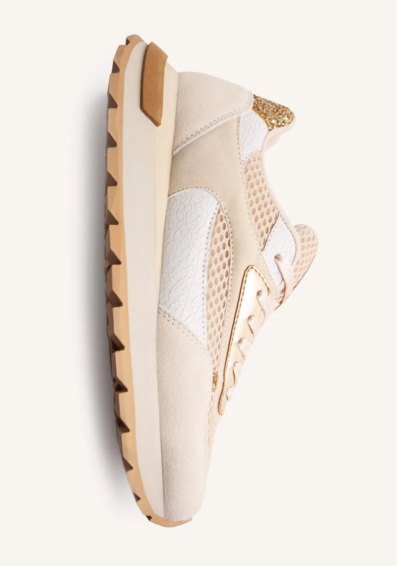 LEATHER AND MESH SNEAKERS FUNKLEY