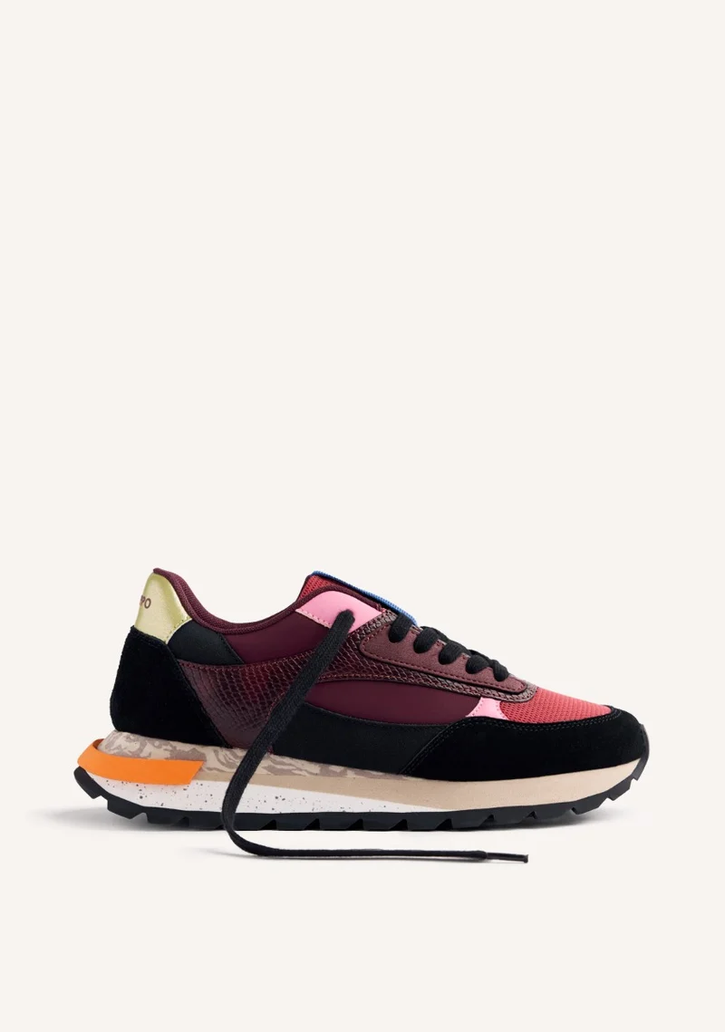 LEATHER AND MESH SNEAKERS EAGAN