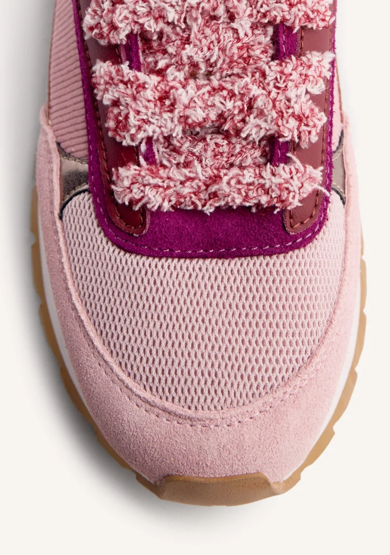 LEATHER AND CORDUROY SNEAKERS RANIER