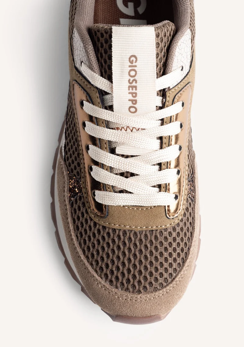 LEATHER AND MESH SNEAKERS FUNKLEY