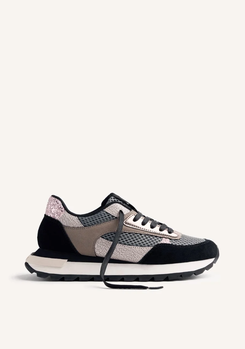 LEATHER AND MESH SNEAKERS FUNKLEY