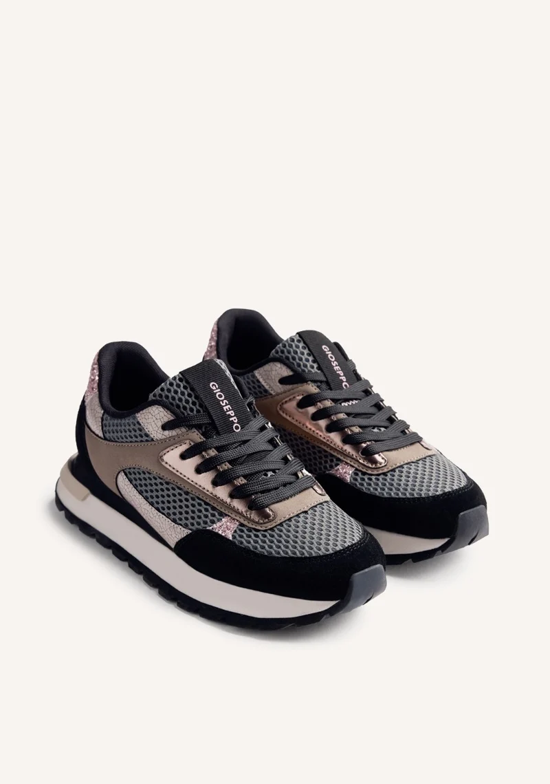LEATHER AND MESH SNEAKERS FUNKLEY