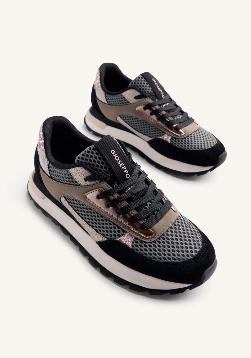 LEATHER AND MESH SNEAKERS FUNKLEY