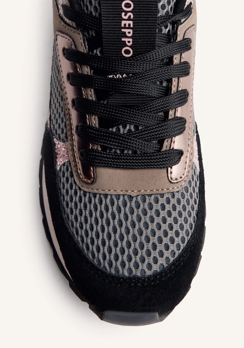 LEATHER AND MESH SNEAKERS FUNKLEY