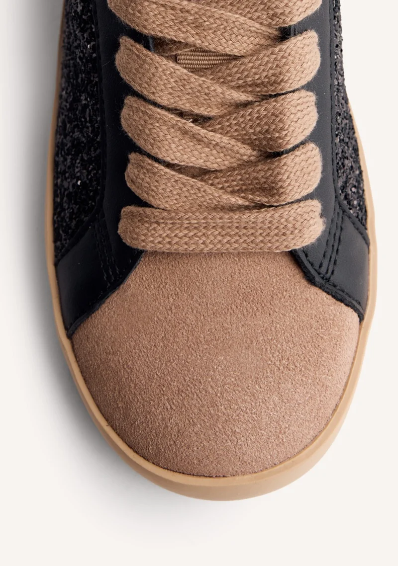 LEATHER AND SHINE WEDGE SNEAKERS FALKIRK