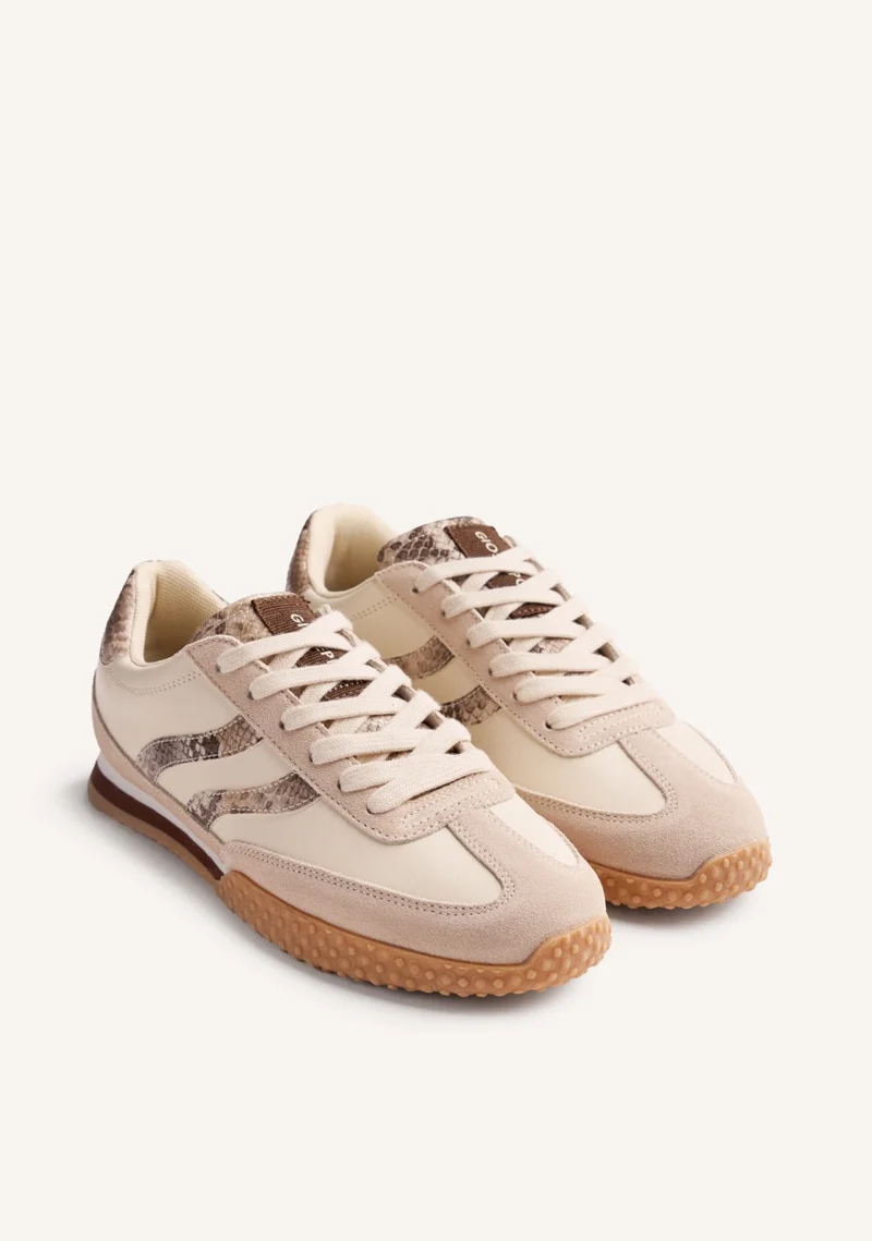 ANIMAL PRINT LEATHER SNEAKERS GLADWIN