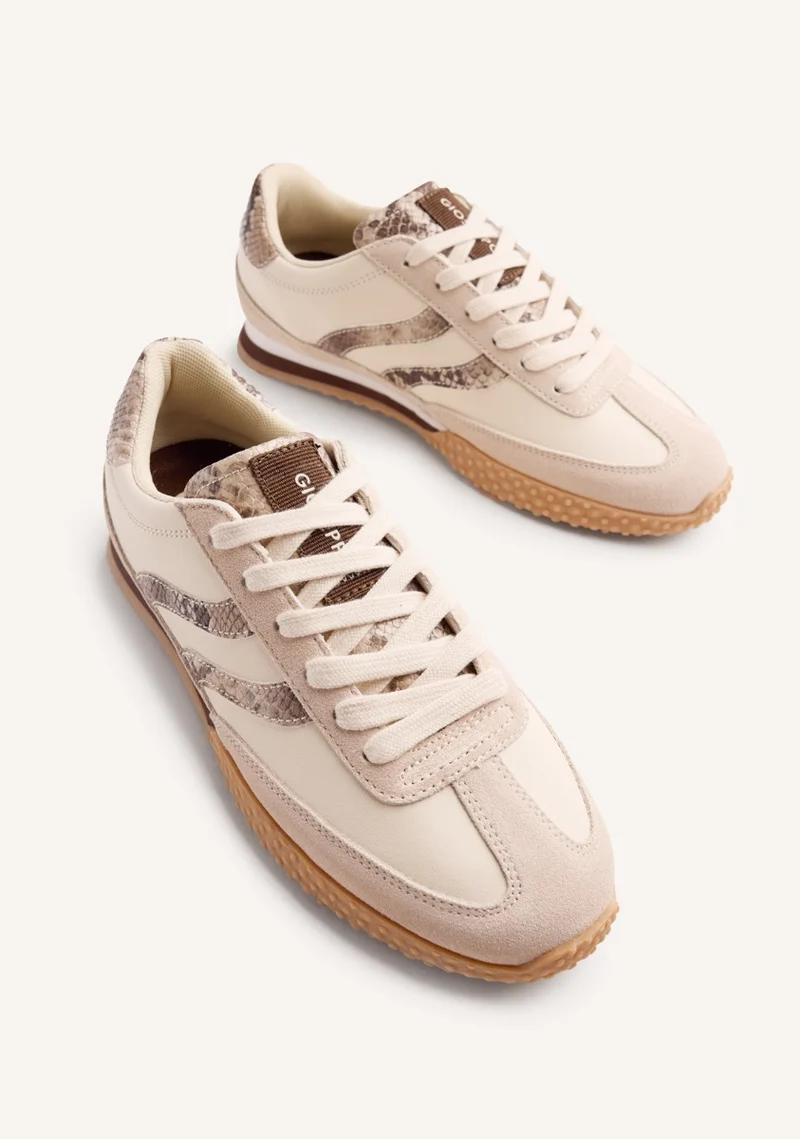 ANIMAL PRINT LEATHER SNEAKERS GLADWIN