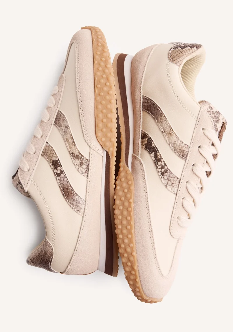 ANIMAL PRINT LEATHER SNEAKERS GLADWIN