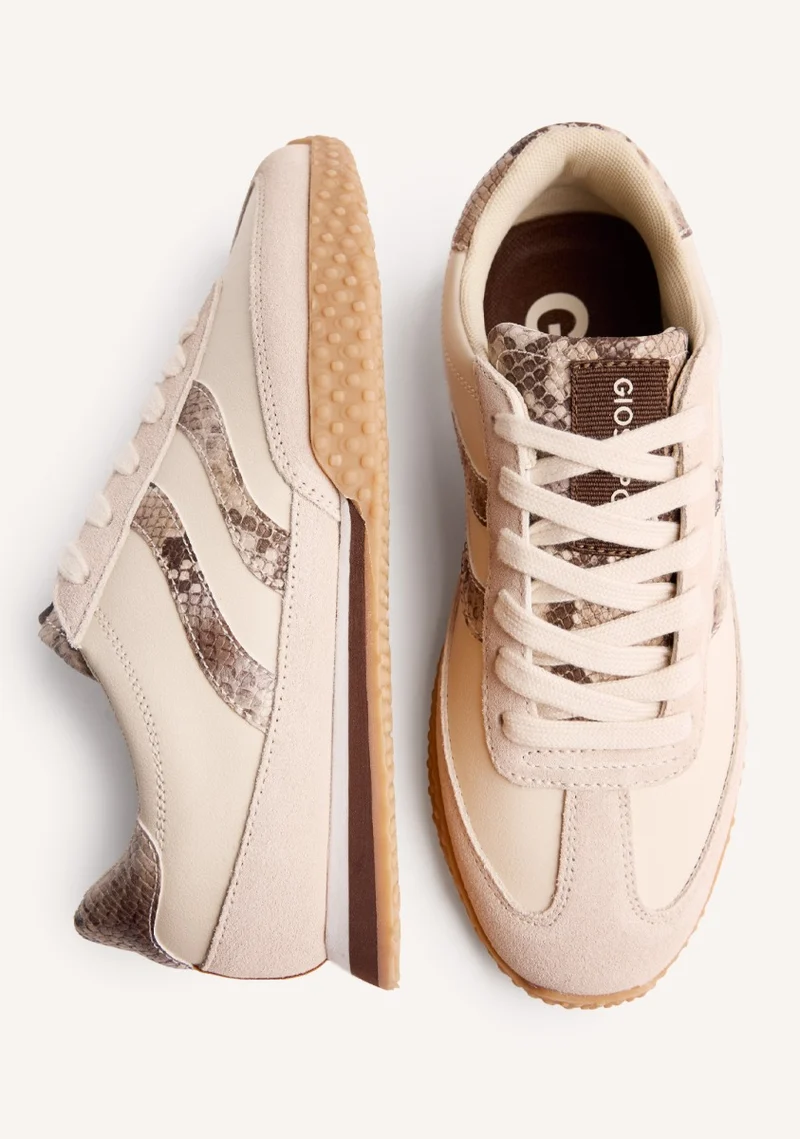 ANIMAL PRINT LEATHER SNEAKERS GLADWIN