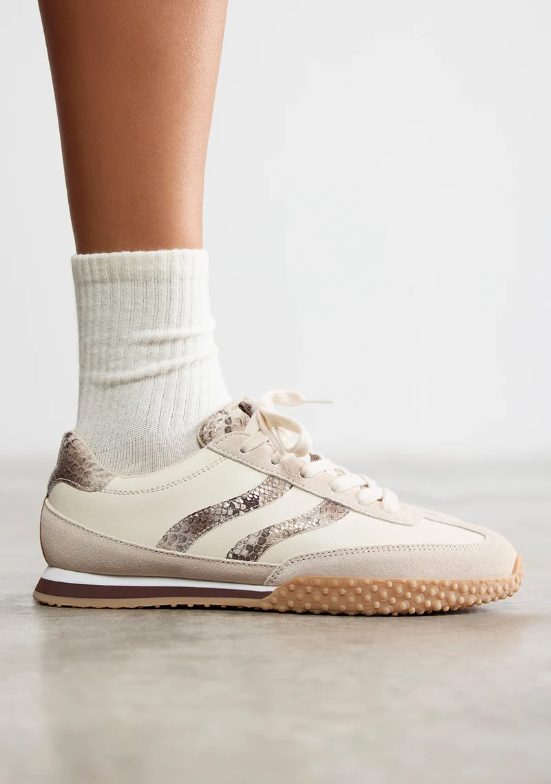 ANIMAL PRINT LEATHER SNEAKERS GLADWIN