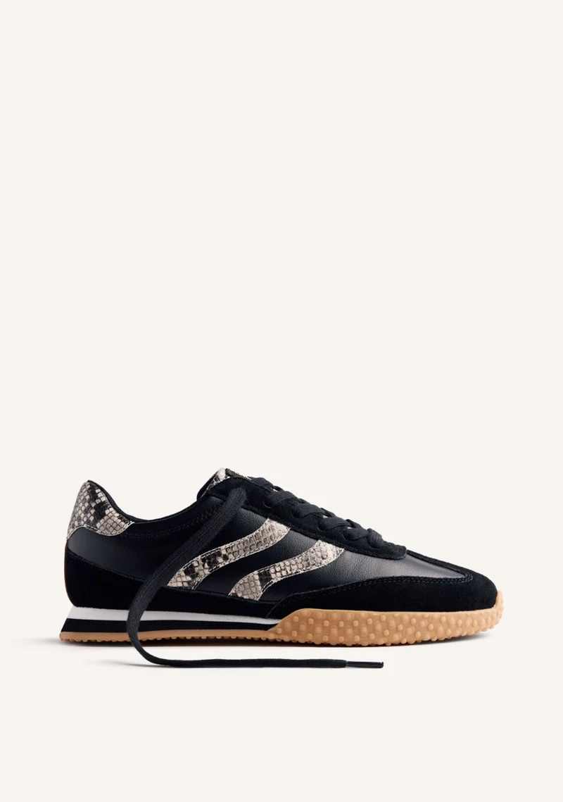 ANIMAL PRINT LEATHER SNEAKERS GLADWIN