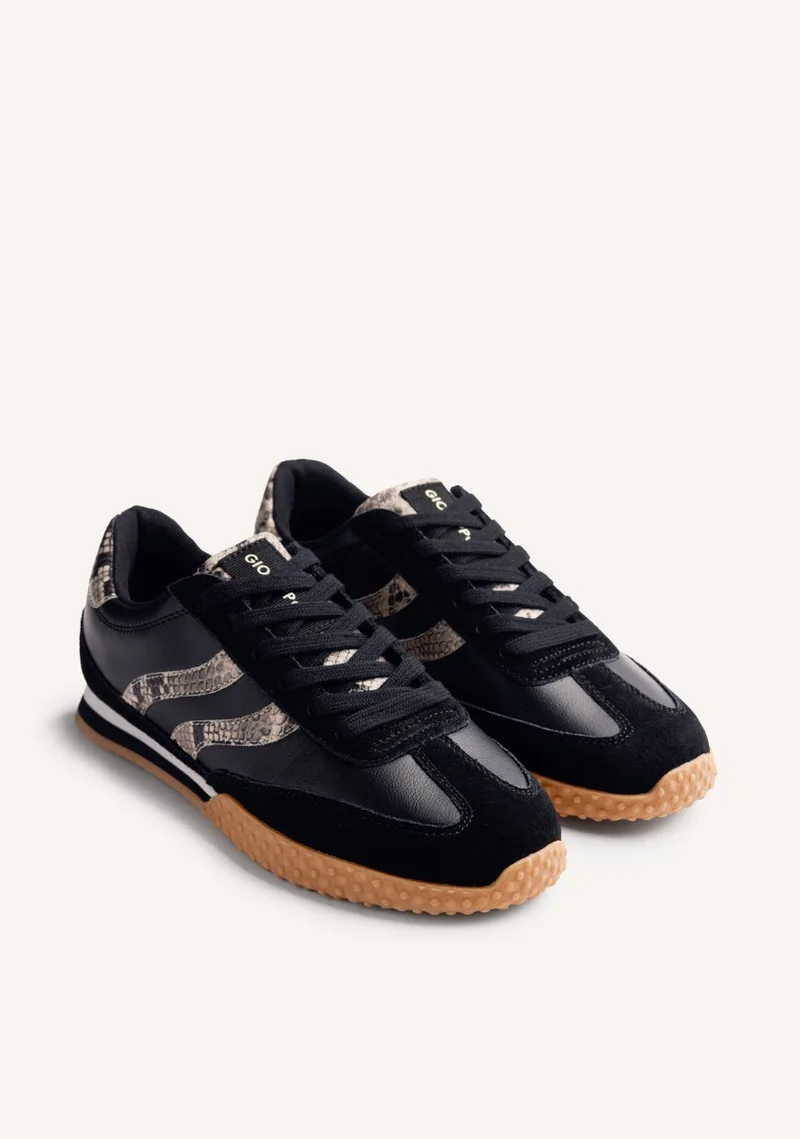 ANIMAL PRINT LEATHER SNEAKERS GLADWIN