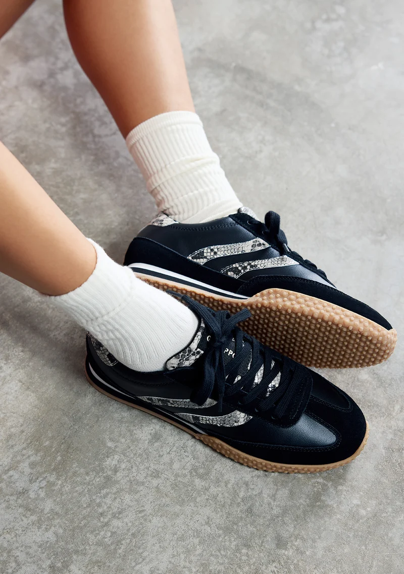 ANIMAL PRINT LEATHER SNEAKERS GLADWIN
