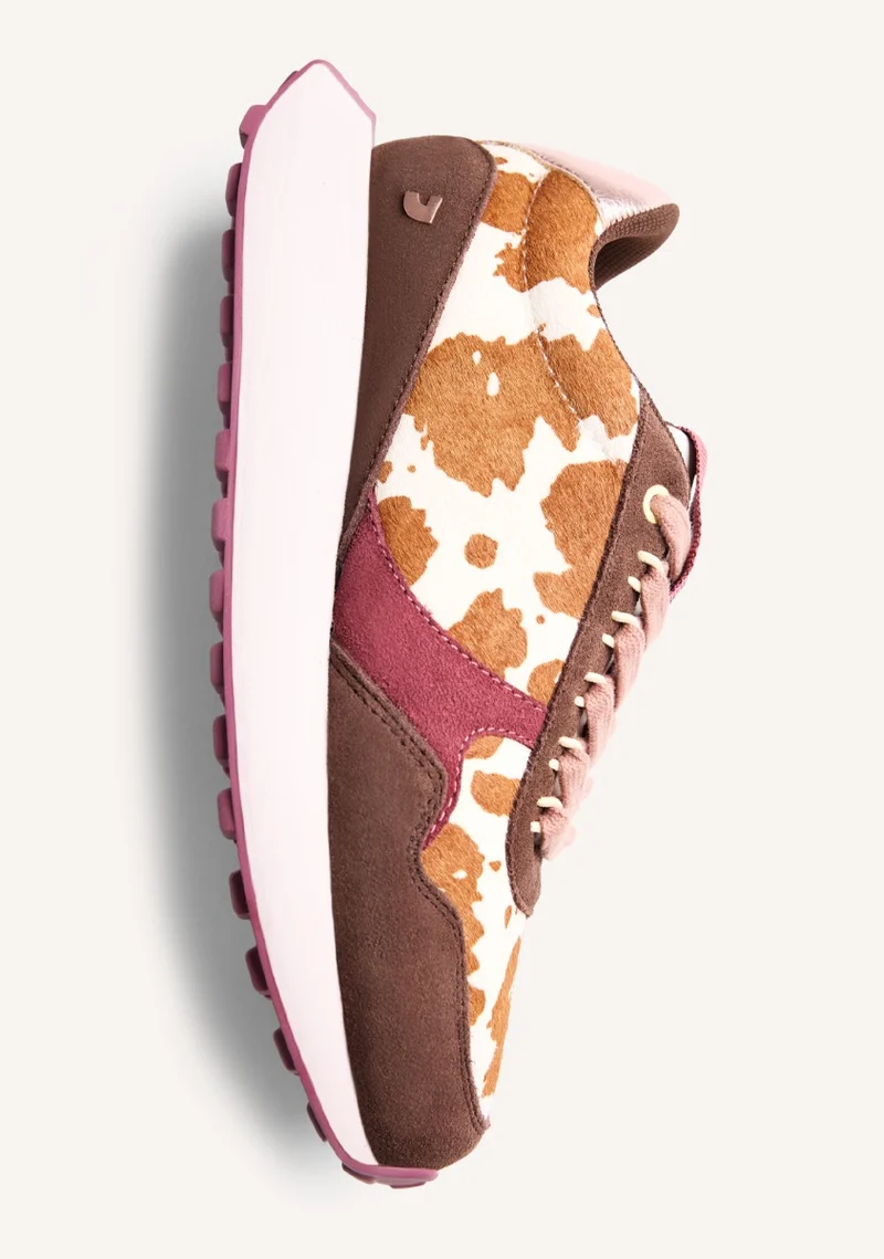 ANIMAL PRINT LEATHER WEDGE SNEAKERS NORCROSS