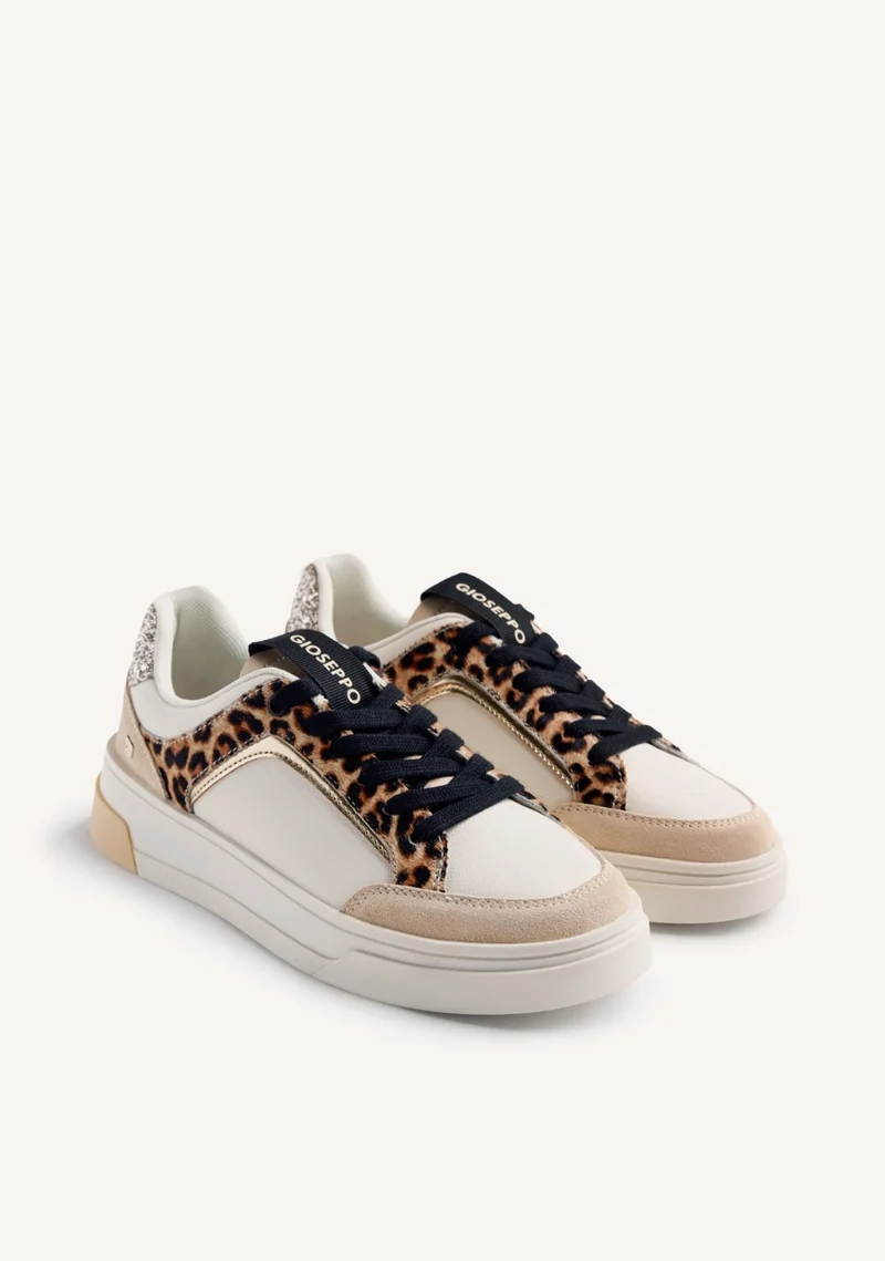 ANIMAL PRINT LEATHER SNEAKERS MORRICE