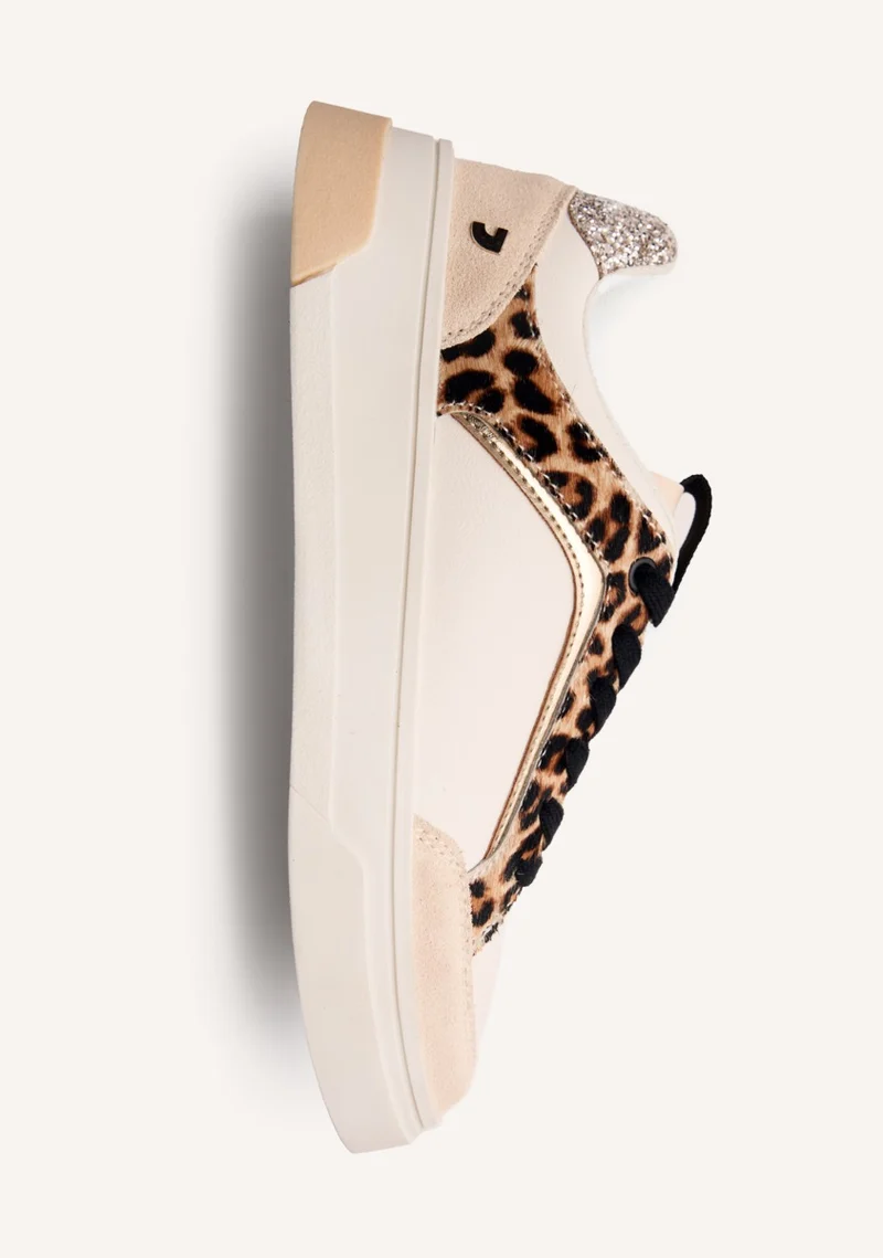 ANIMAL PRINT LEATHER SNEAKERS MORRICE