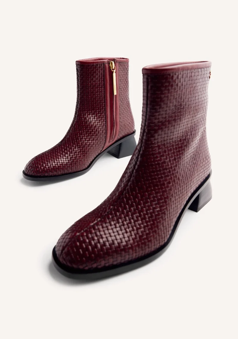 BRAIDED LEATHER BOOTS BEXLEY