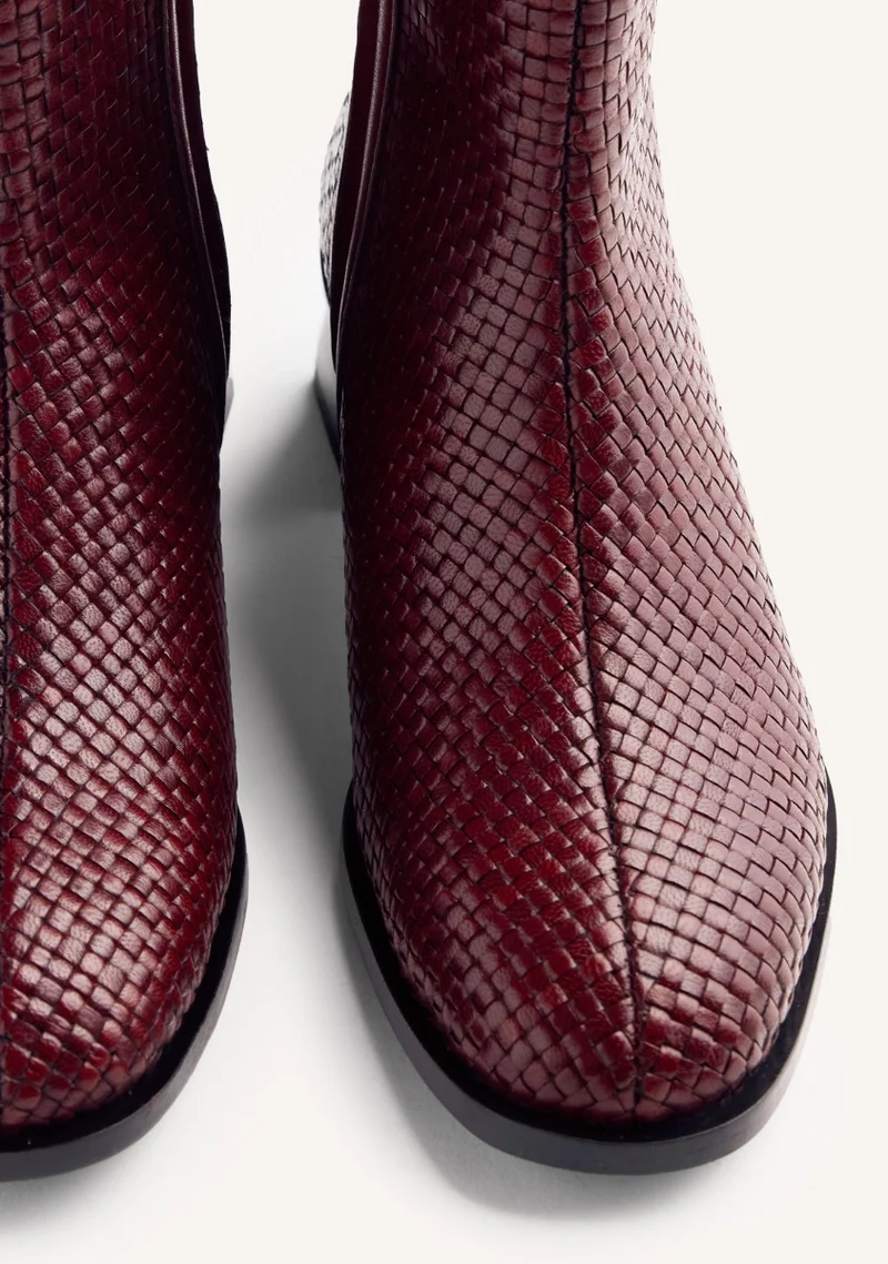 BRAIDED LEATHER BOOTS BEXLEY