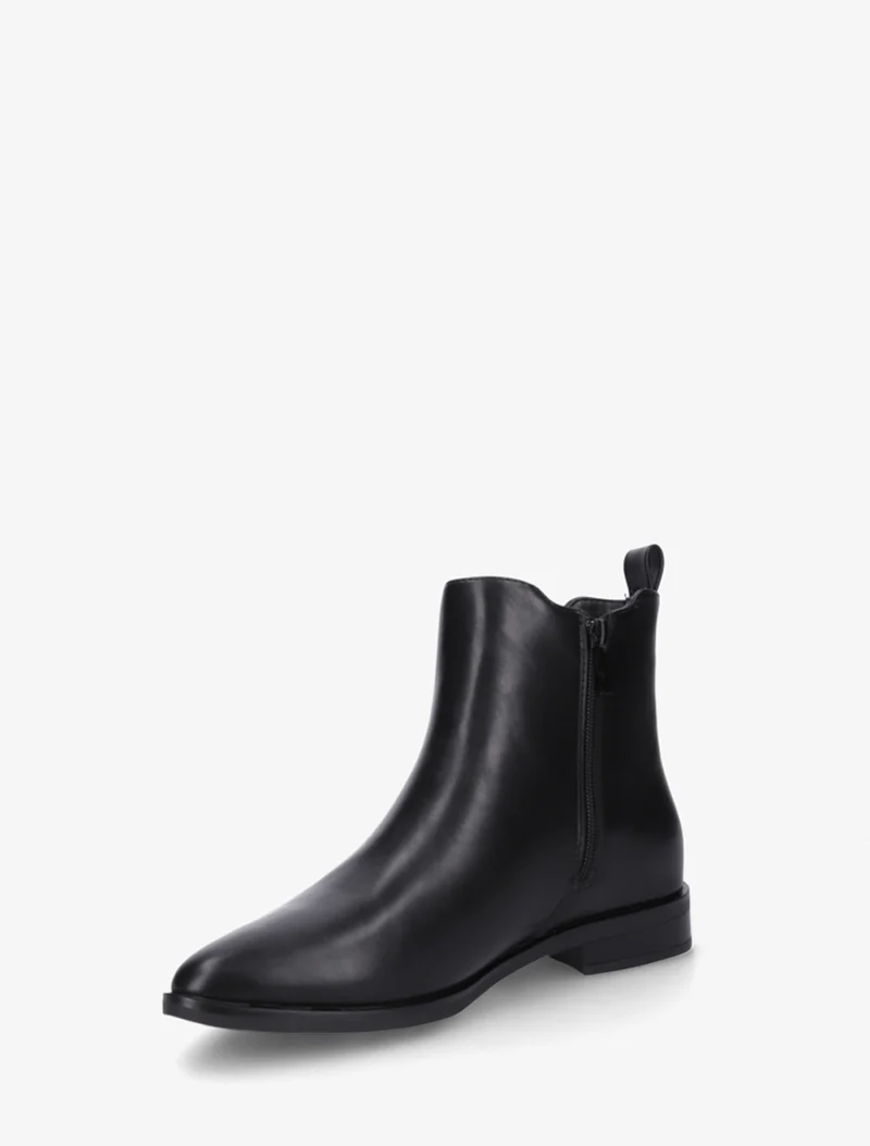 Bottines en simili à bouts pointus - Noir