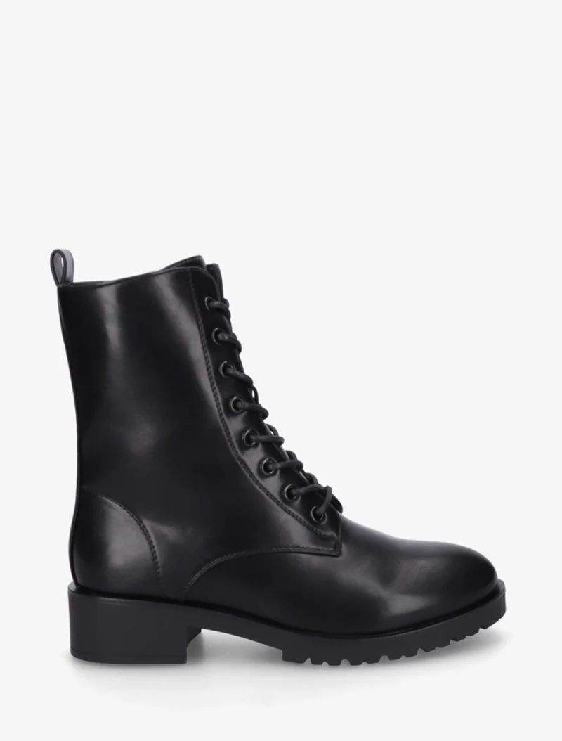 Bottines hautes à lacets - Noir