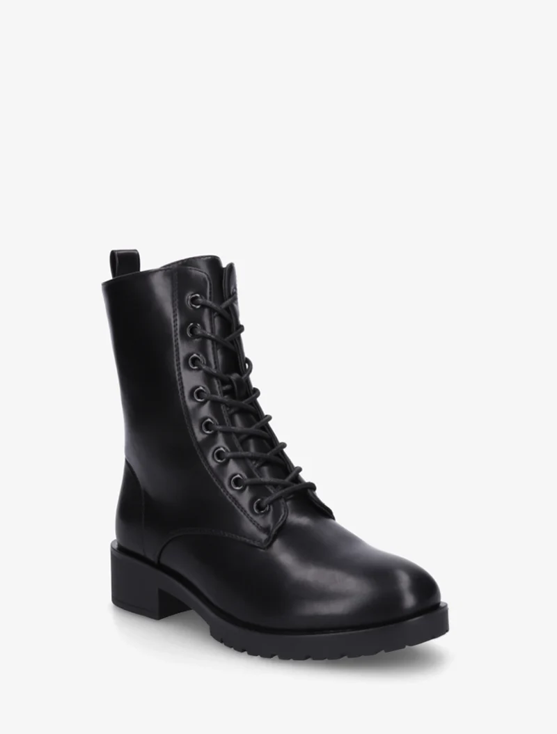 Bottines hautes à lacets - Noir