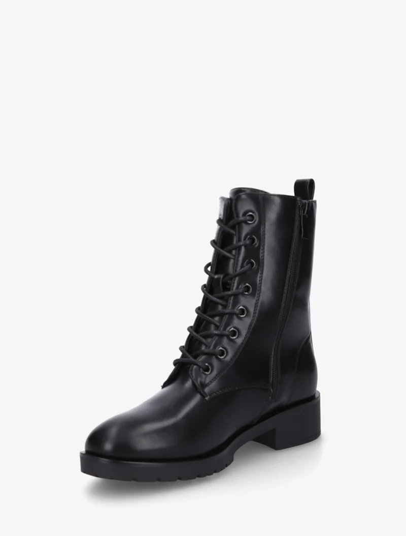 Bottines hautes à lacets - Noir