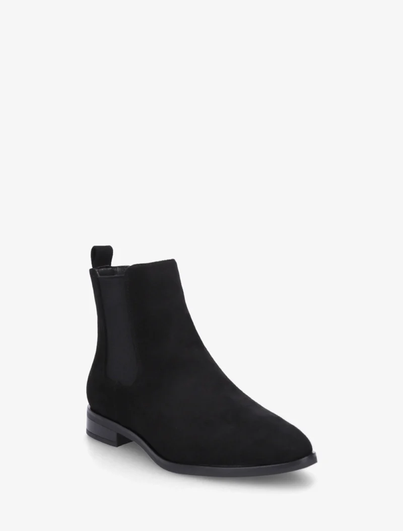 Bottines en suédine à bouts pointus - Noir