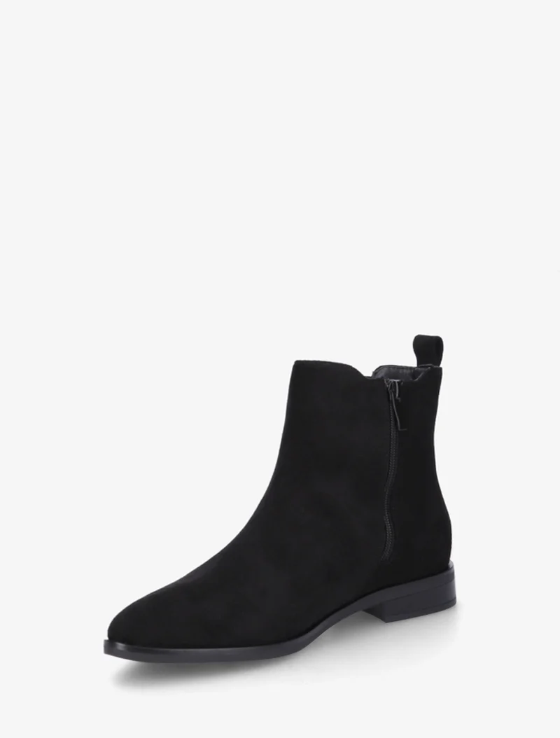 Bottines en suédine à bouts pointus - Noir