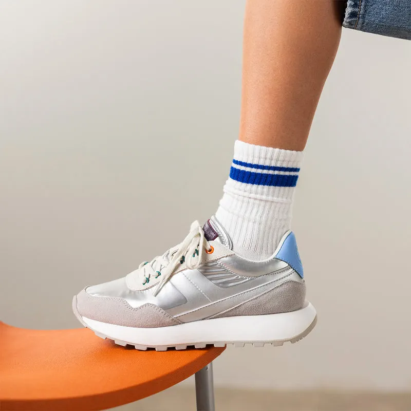 METALLIC LEATHER SNEAKERS PRAESTO