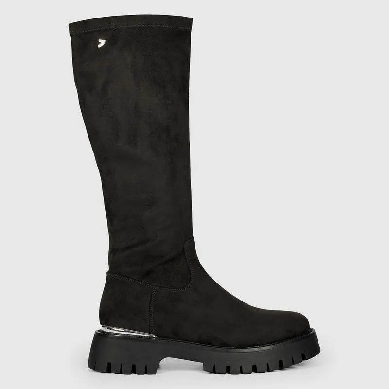 HIGH VELVET BOOTS WITH TRACK SOLE ENYING