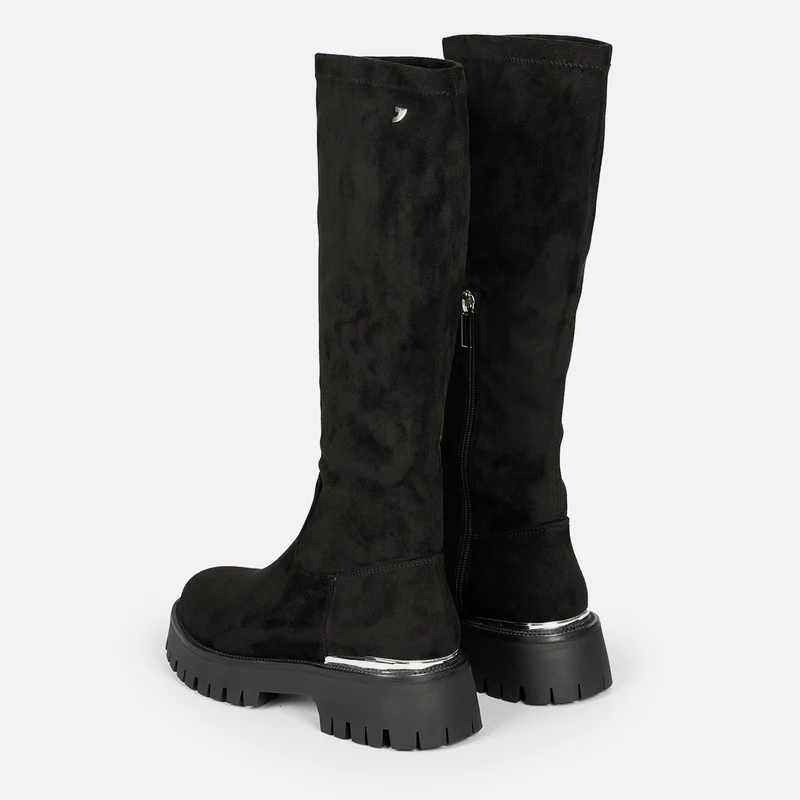 HIGH VELVET BOOTS WITH TRACK SOLE ENYING
