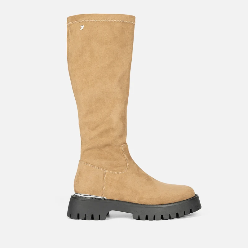 HIGH VELVET BOOTS WITH TRACK SOLE ENYING