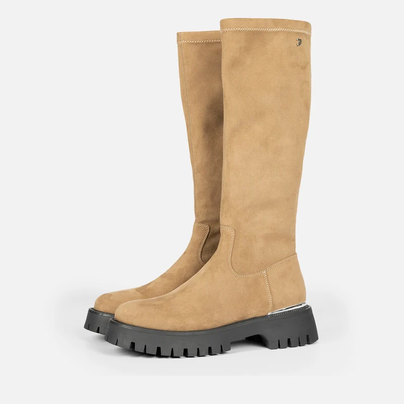 HIGH VELVET BOOTS WITH TRACK SOLE ENYING