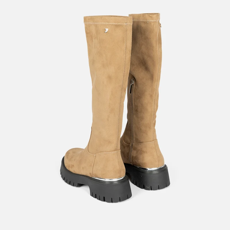 HIGH VELVET BOOTS WITH TRACK SOLE ENYING